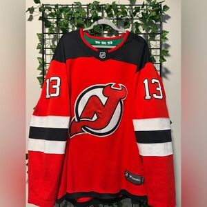 NHL New Jersey Devils Red & Black #13 Hockey Jersey